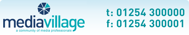 Advertising banner for Media Village